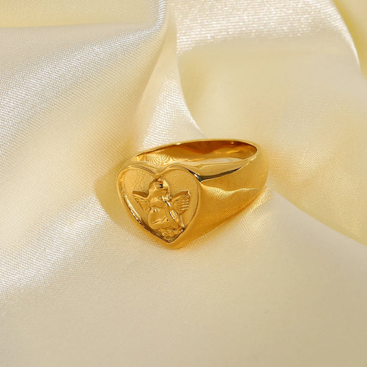 Heart-shaped Angel Rings